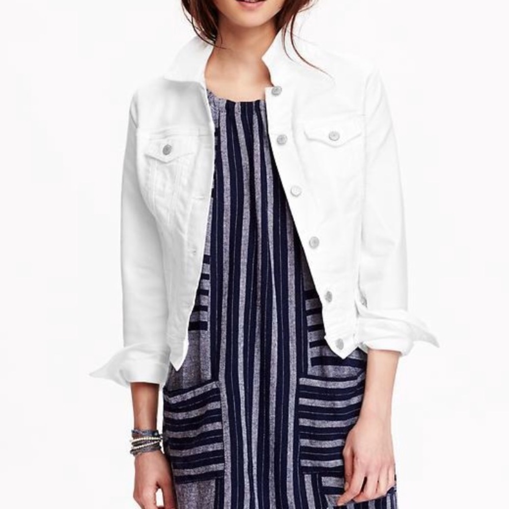 Old navy white denim jacket